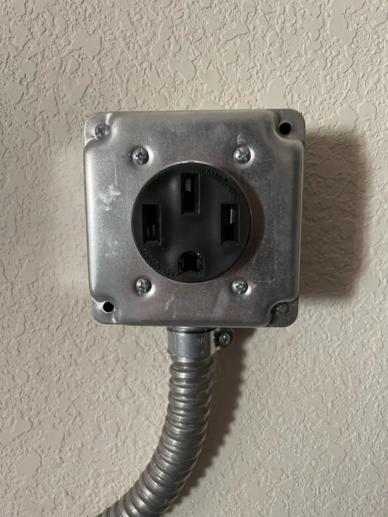 NEMA 14-50 outlet installed for Electrical Panel Upgrade in Escatawpa
